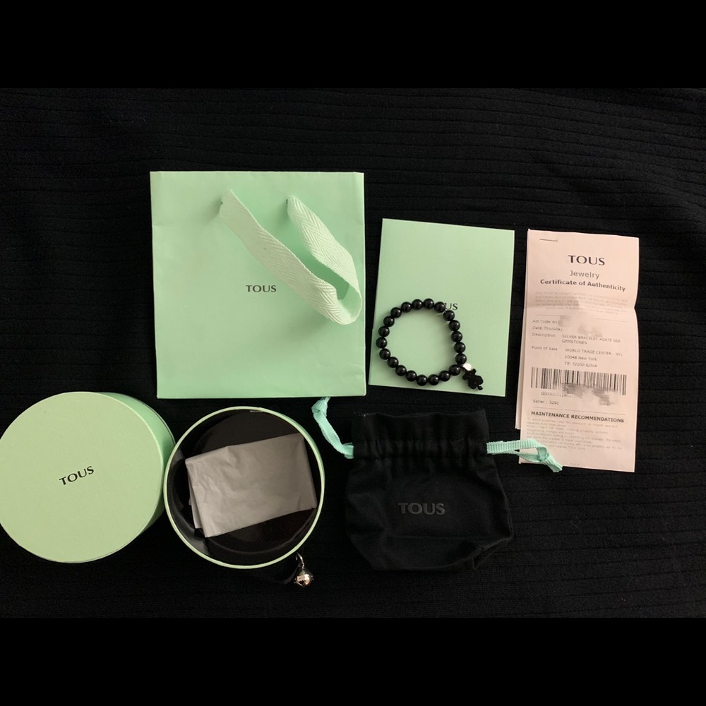 Tous Black Beaded Bracelet
